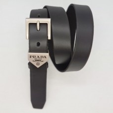 Кожаный ремень PRADA02 30-ка черный