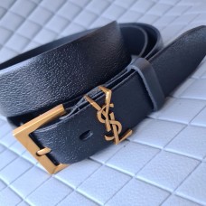 Кожаный ремень YSL07 30-ка черный