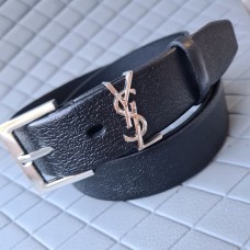 Кожаный ремень YSL08 30-ка черный