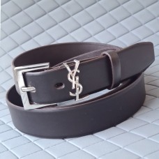 Кожаный ремень YSL06 30-ка горький шоколад