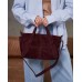 Сумка кожаная женская «Амелия» бордовая